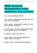 BMW Terminal Designations exam questions and answers.