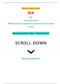 Official summer 2024 OCR GCE Drama and Theatre H459/46: Deconstructing texts for performance: The Crucible A Level Merged Question Paper + Mark Scheme