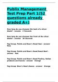 Publix Management Test Prep Part 1(52 questions already graded A+).