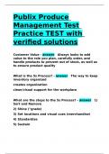 Publix Produce Management Test Practice TEST with verified solutions.