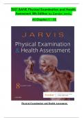 TEST BANK For Physical Examination and Health Assessment 8th Edition, by Carolyn Jarvis, Verified Chapters 1 - 32, Complete Newest Version