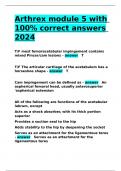 Arthrex module 5 with 100- correct answers 2024