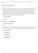 FTO Exam #1 Study Guide Questions With All Correct Solutions.