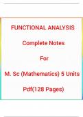 FUNCTIONAL ANALYSIS  Complete Notes For  M. Sc (Math )