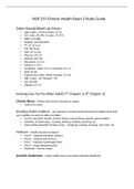 NUR 255 Chronic Health Exam 3 Study Guide