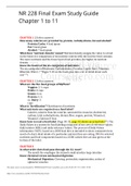 NR 228 Final Exam Study Guide Chapter 1 to 11,GRADED A.