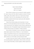 Unit 7 Assignment.docx  Running head: RESOURCE ALLOCATION AND PLANNING  1  HA-499  Resource Allocation and Planning  Purdue University Global HA499 - Unit 7 Assignment  Resource allocation is paramount to the success and growth of a healthcare organizatio