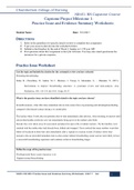 Chamberlain College of Nursing NR451 RN Capstone Project Milestone 1: Practice Issue and Evidence Summary Worksheets