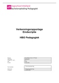 Verkenningsrapportage Eindscriptie HBO Pedagogiek