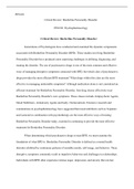 Critical_Review_PSY_630.docx    PSY630  Critical Review: Borderline Personality Disorder  PSY630: Psychopharmacology   Critical Review: Borderline Personality Disorder  Generations of Psychologists have conducted and examined the dynamic components associ