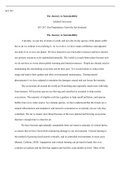 Week_5_Final_Paper.docx  SCI 207  The Journey to Sustainability  Ashford University  SCI 207: Our Dependence Upon the Environment  The Journey to Sustainability  Currently, we put lots of strain on earth, and not only do the species of the planet suffer b