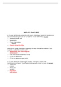 NURS 6512N Advanced Health Assessment Week 10 Quiz