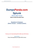  Newest and Real Splunk SPLK-2001 PDF Dumps - SPLK-2001 Practice Test Questions
