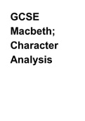 Macbeth Scene-By-Scene Character Analysis