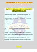 BLAW 3310 Exam 1 Study Guide with Complete Solutions