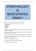 EPIDEMIOLOGY & BIOSTATISTICS EXAM I