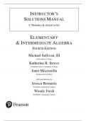 Test Bank For Elementary & Intermediate Algebra 4th Edition By Michael Sullivan III; Katherine R. Struve; Janet Mazzarella 9780134556079 Chapter 1-16 Complete Guide .