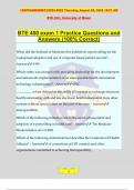 BTE 450 exam 1 Practice Questions and Answers (100% Correct)