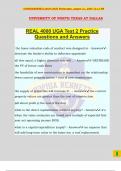 REAL 4000 UGA Test 2 Practice Questions and Answers