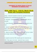 REAL 4000 Test 2 - UGA Dr. Martin Study Guide with Complete Solutions