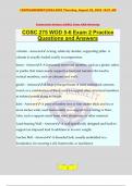 COSC 275 WOD 5-6 Exam 2 Practice Questions and Answers