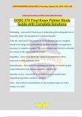 COSC 275 Final Exam Palmer Study Guide with Complete Solutions