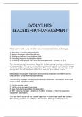 EVOLVE HESI LEADERSHIP/MANAGEMENT