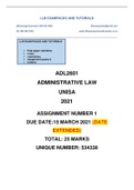 ADL2601 ASSIGNMENT 2 MEMO 2021 SUPER SEMESTER UNISA