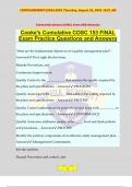 Cooke's Cumulative COSC 153 FINAL Exam Practice Questions and Answers