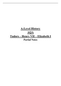 AQA A-Level History - Tudors Notes