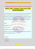 AAPC CPB - Chapter 2 Quiz with 100% Correct Answers