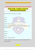 AAPC CPB - Chapter 4 Review Questions and Answers