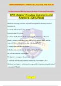 CPB chapter 2 review Questions and Answers (100% Pass)