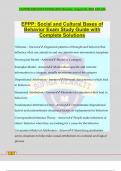 EPPP: Social and Cultural Bases of Behavior Exam Study Guide with Complete Solutions