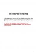 MNB3702 assignment 2 