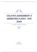 COL3704 Assignment 3 Semester 2 2024 - DUE 2024