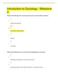 Introduction to Sociology - Milestone 2. | SOPHIA PATHWAY