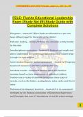 FELE: Florida Educational Leadership Exam [Study Set #9] Study Guide with Complete Solutions