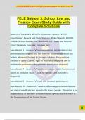 FELE Subtest 3: School Law and Finance Exam Study Guide with Complete Solutions