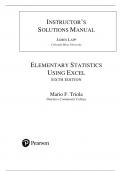 Elementary Statistics Using Excel 6th Edition by Mario F. Triola SOLUTION