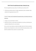 NR 447 Week 8 Graded Discussion Topic, question and answer: Closing the Loop.