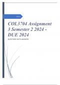 COL3704 Assignment 3 Semester 2 2024 - DUE 2024