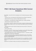 PSCI 1100 Exam Questions With Correct Answers.