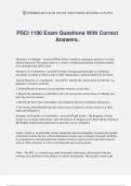 PSCI 1100 Exam Questions With Correct Answers.