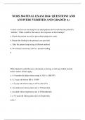 NURS 304 FINAL EXAM 2024  QUESTIONS AND ANSWERS VERIFIED AND GRADED A+