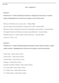 BUS3062 Unit 1 Assignment 2.docx  BUS-3062  Unit 1, Assignment 2  Question 1:  Proficient-level: "Classify the following transactions as taking place in the primary or secondary markets: Distinguished-level: Provide correct responses to each of the fiv