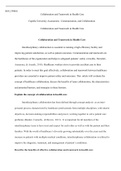 BSN FP4002   Assessment4.docx  BSN_FP4002  Collaboration and Teamwork in Health Care  Capella University Assessment,  Communication, and Collaboration  Collaboration and Teamwork in Health Care  Collaboration and Teamwork in Health Care  Interdisciplinary