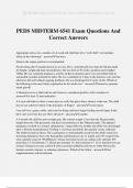 PEDS MIDTERM 6541 Exam Questions And Correct Answers