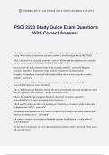 PSCI 2223 Study Guide Exam Questions With Correct Answers.