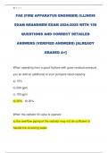 FAE (FIRE APPARATUS ENGINEER) ILLINOIS  EXAM BRANDNEW EXAM 2024-2025 WITH 150  QUESTIONS AND CORRECT DETAILED  ANSWERS (VERIFIED ANSWERS) [ALREADY  GRADED A+] 